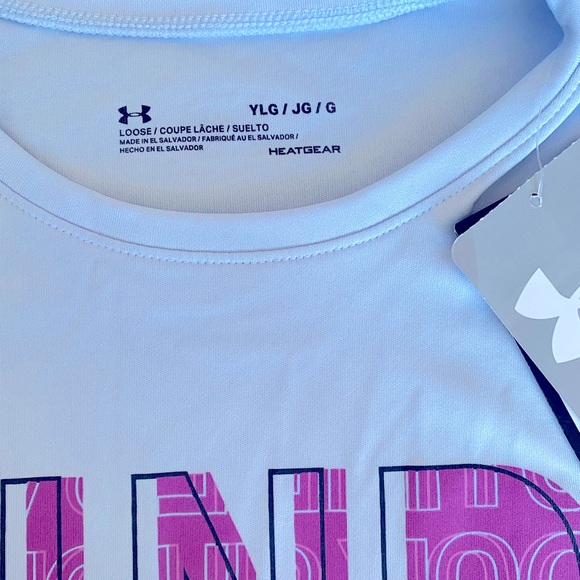 💙UNDER ARMOUR 💙baby blue junior girls T-shirt in Youth Large. Fits Women’s XS. - Picture 3 of 8